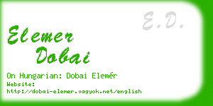 elemer dobai business card